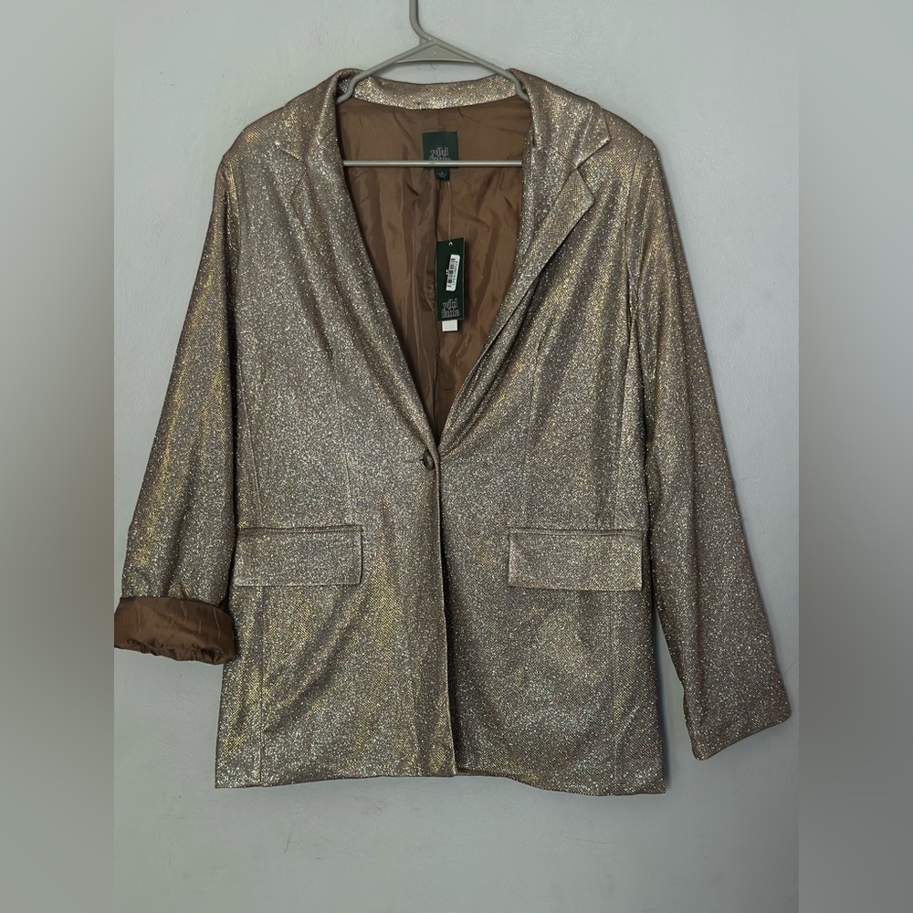 Wild Fable Oversized Glitter Blazer Small - Picture 6 of 6